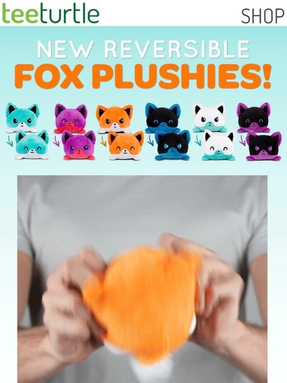 reversible fox plush