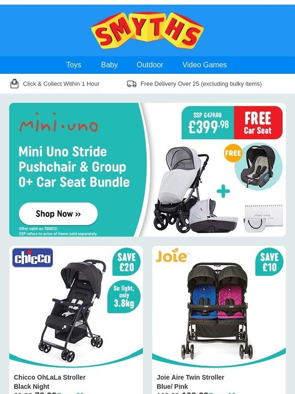mini uno stride travel system
