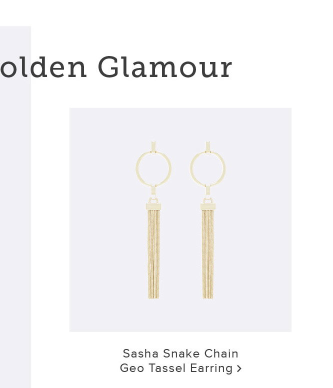 Sasha Snake Chain Geo Tassel Earrings