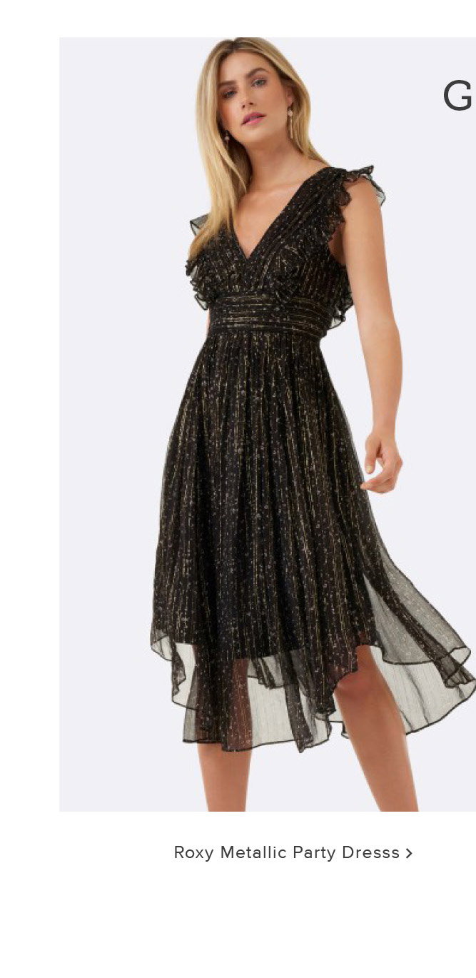 Roxy Metallic Party Dress >