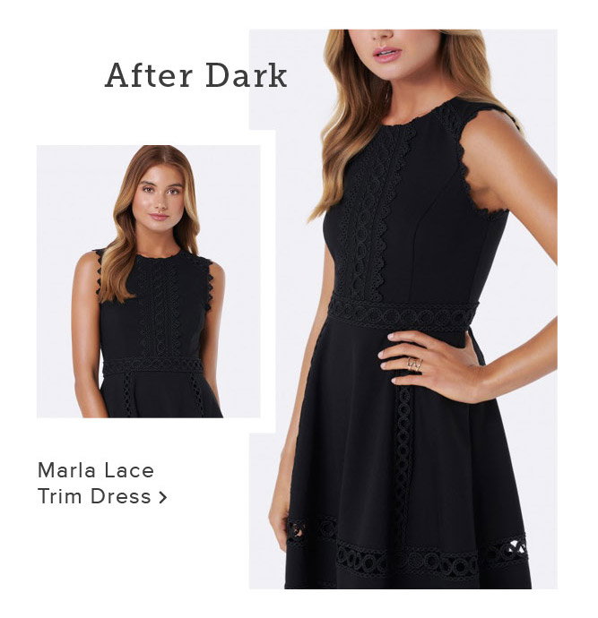 Marla Lace Trim Dress >
