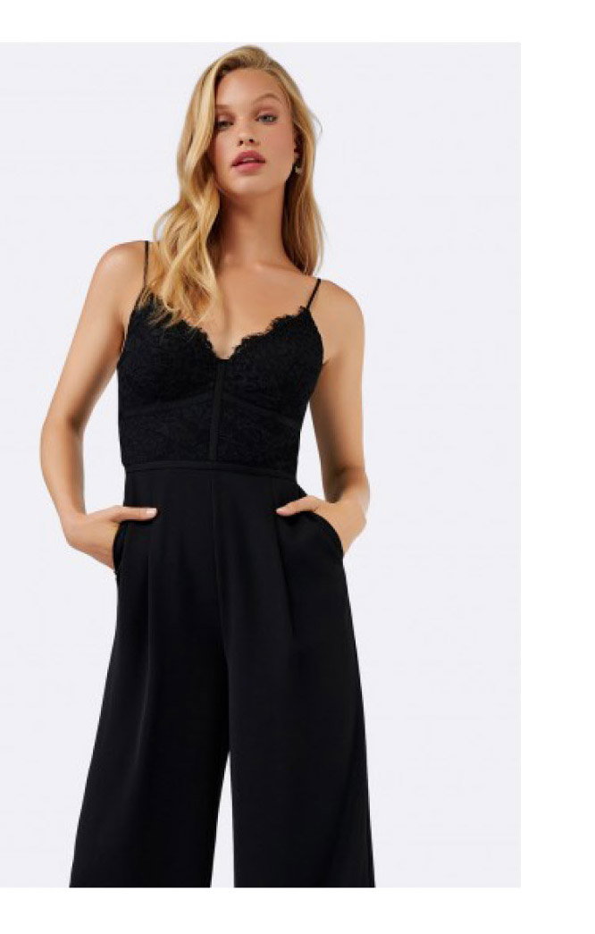 Celine Lace Bodice Jumpsuit >