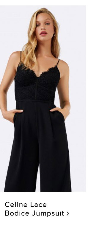 Celine Lace Bodice Jumpsuit >