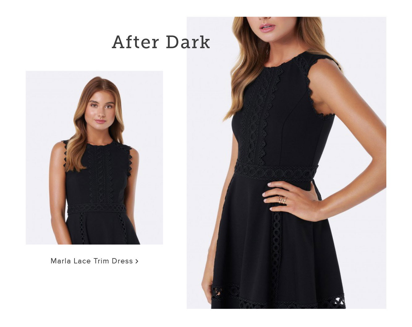 Marla Lace Trim Dress >