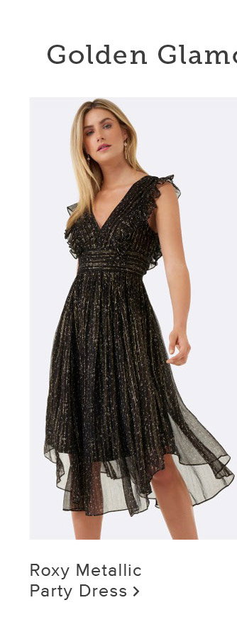 Roxy Metallic Party Dress