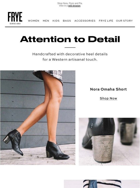 Frye Womens Nora Omaha Short Ankle Boot