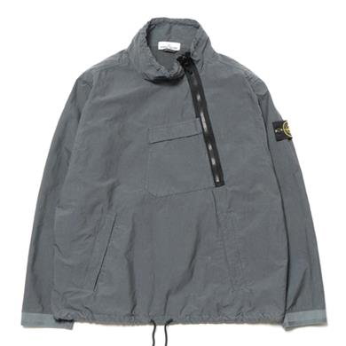 Stone Island  Light Cotton Nylon Twill Garment Dyed Outerwear Blue Gray