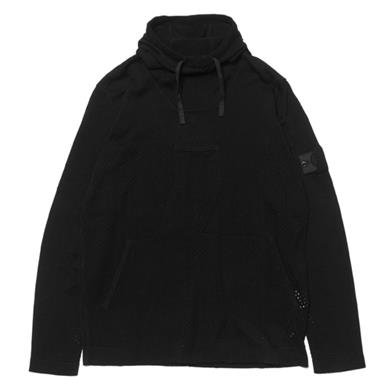 Stone Island Shadow Project  Mercerized Pure Cotton Stocking Mesh Stitch Pullover Hoody Black