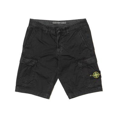 Stone Island  Brushed Cotton Canvas Garment Dyed -OLD EFFECT- Bermuda Shorts Black