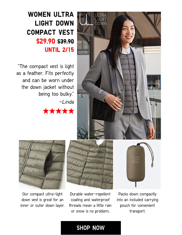 uniqlo compact vest
