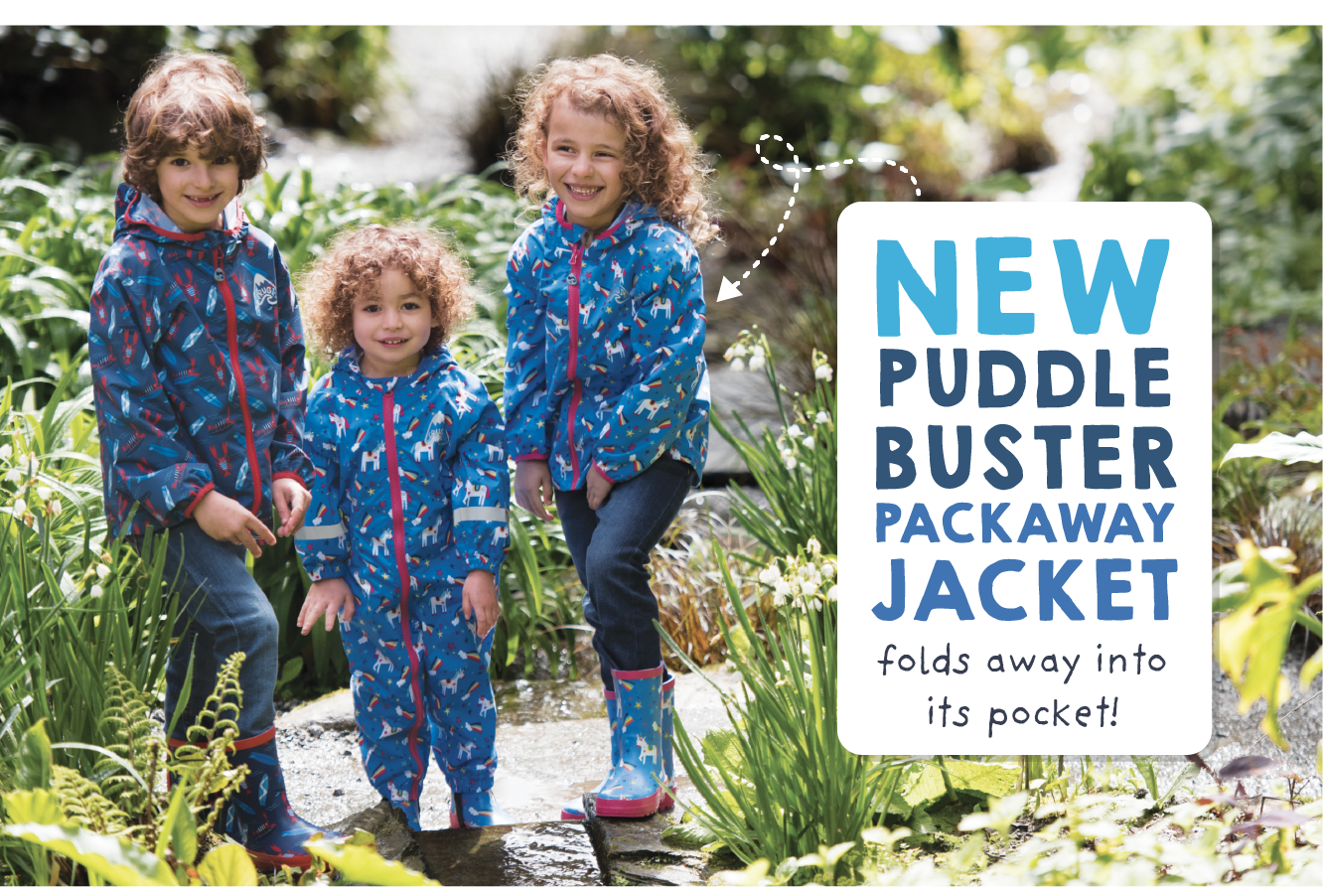 Frugi: 💧 NEW 100% Waterproof Puddle Busters 💧 | Milled