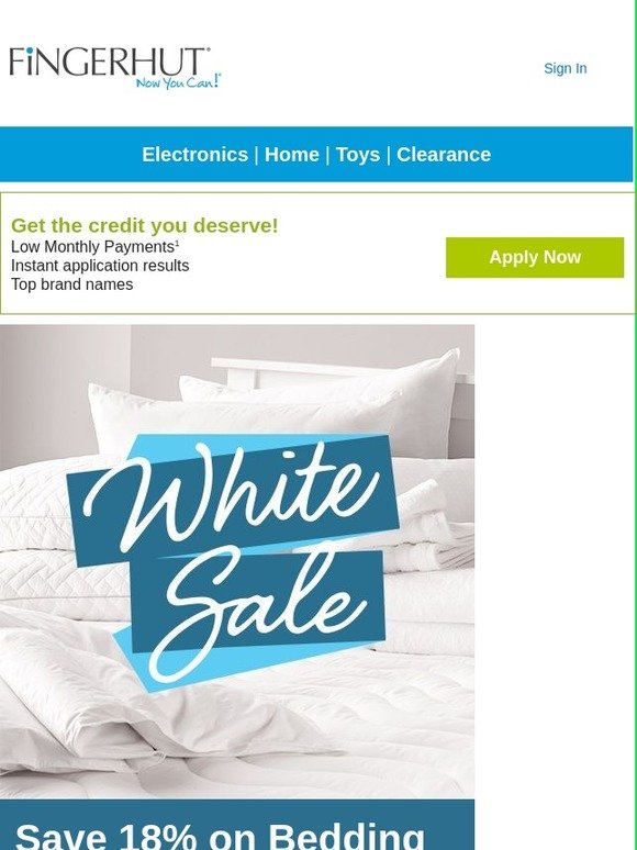 Fingerhut Fingerhut SAVE 18 on Pillows, Sheets, Bedding and Bath