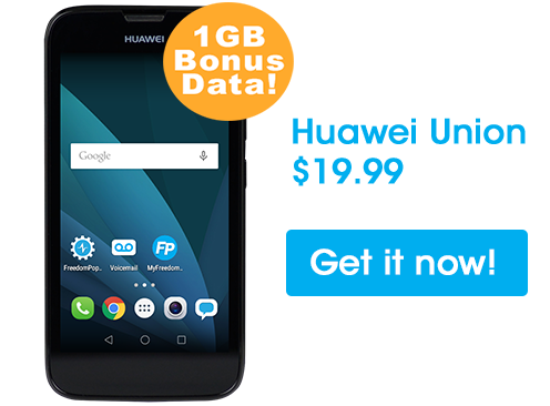 Huawei Union + 1GB Bonus Data $19.99