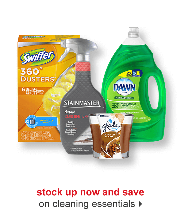 stock up now and save on cleaning essentials