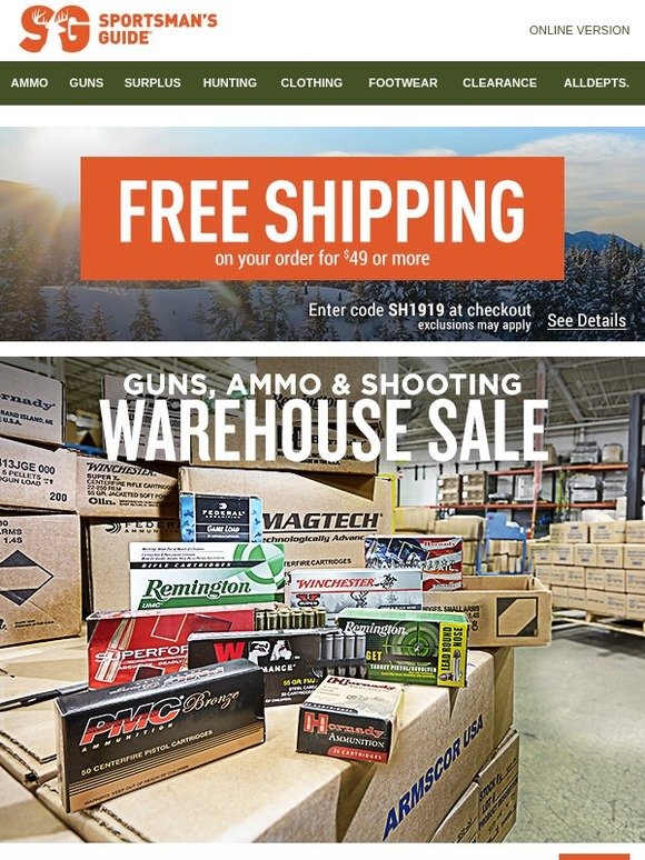 The Sportsman's Guide Warehouse Sale Top brands at low prices Milled