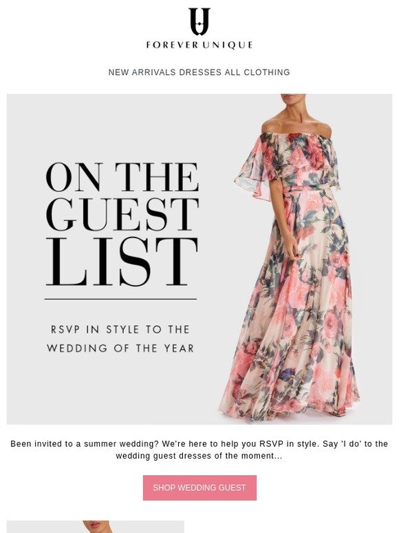 forever unique wedding guest dresses