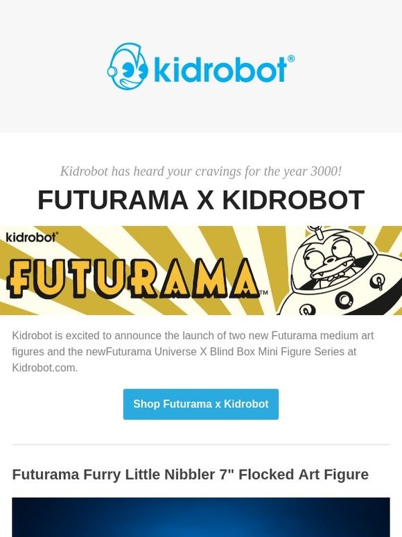 KIDROBOT INC. NEW Futurama Universe X Mini Figures, Hypnotoad Art Figure & Fury Little Nibbler