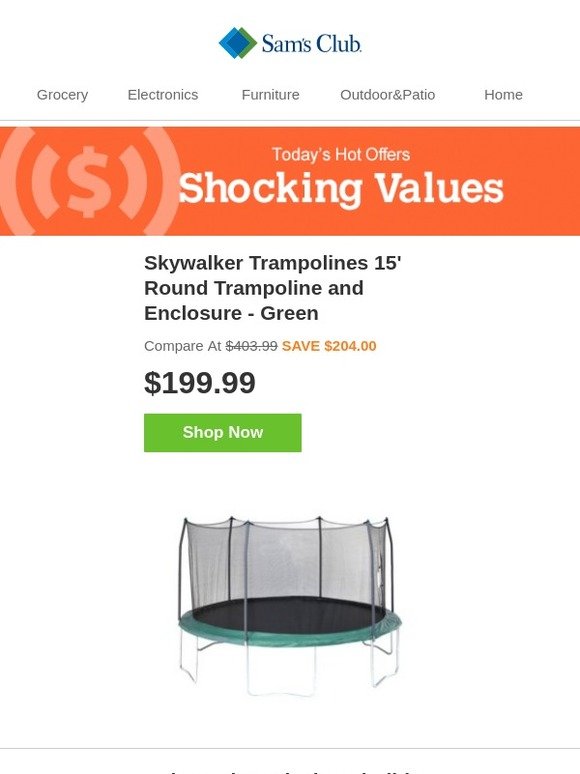 Sam's Club 15ft Round Trampoline Milled