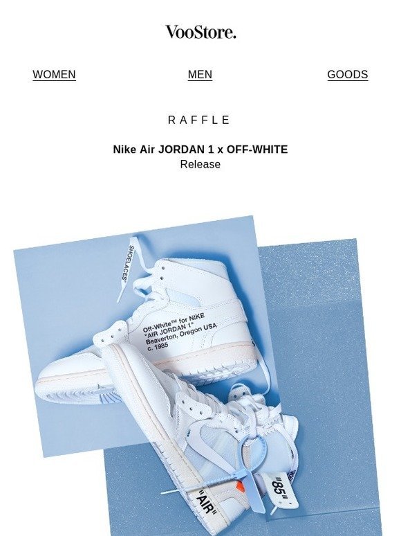 VooStore: Nike - The Ten: Jordan I x Off-White Raffle (Adult's & Kids' sizes) | Milled