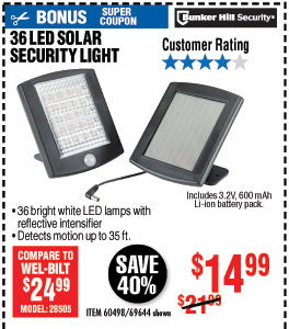 36 LED Solar Security Light
