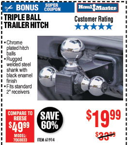 TRIPLE BALL TRAILER HITCH