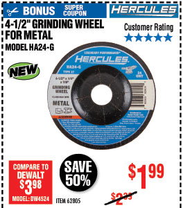 4-1/2 in. 24 Grit Metal Grinding Wheel