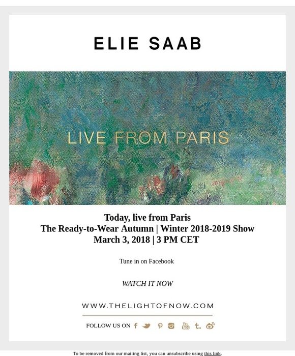 Today, live from Paris