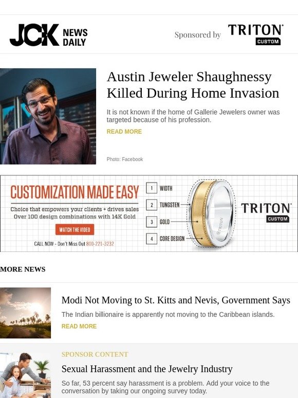 JCK Austin Jeweler Shaughnessy Killed During Home Invasion Milled