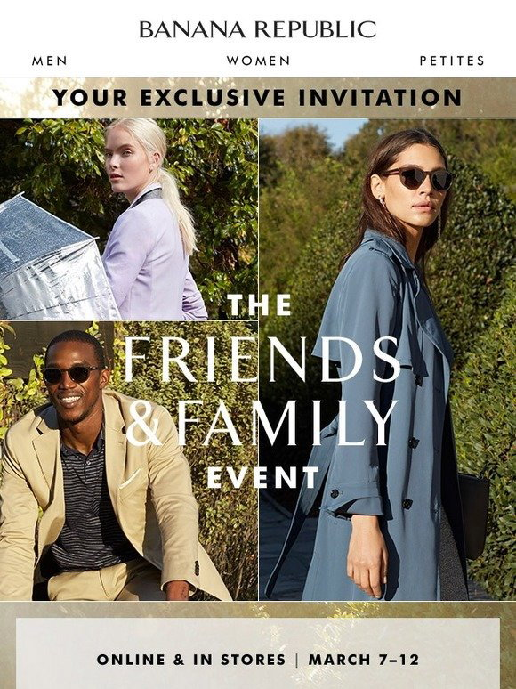 Banana Republic Friends & Family STARTS NOW! Milled