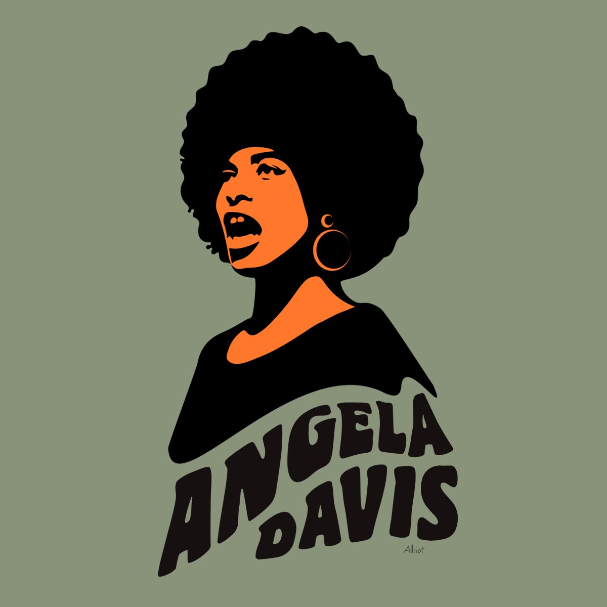 Our Angela Davis t-shirt features large, colourful front print dedicated to her victories.