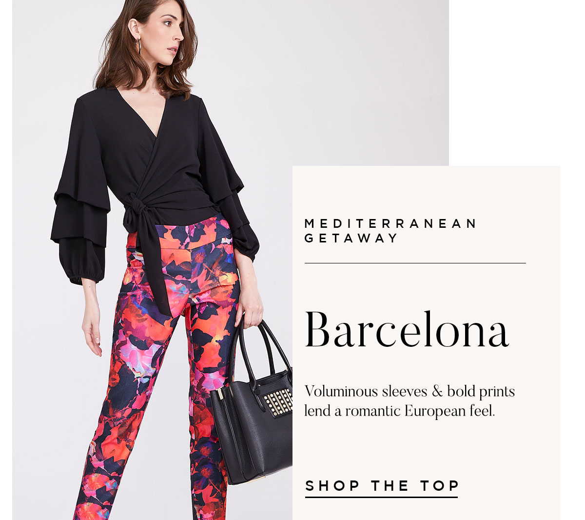 Frank Lyman Calypso Sleeve Surplice-top. Shop Now