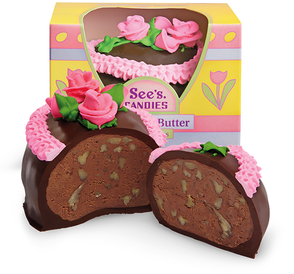 Chocolate Butter Egg with Pecans