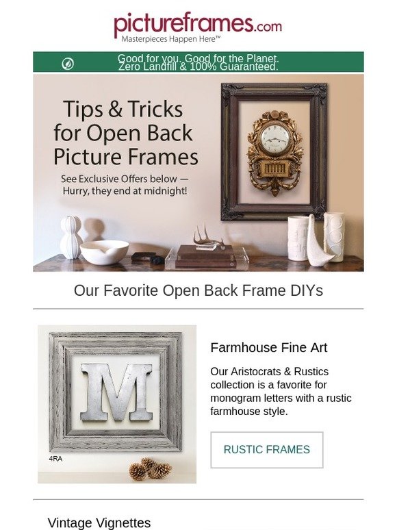Open Back Frames Discover the Possibilities Milled