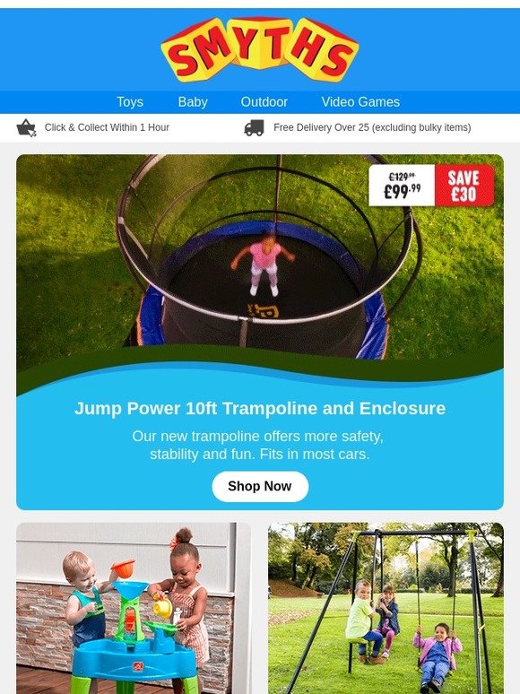 jump power trampoline smyths