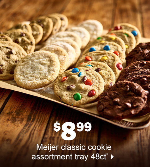 $8.99 Meijer classic cookie assortment tray 48ct*