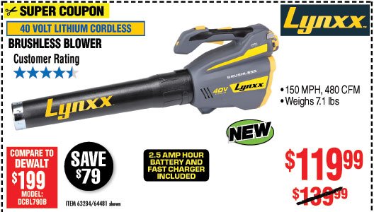 Harbor Freight Tools NEW Notice Bauer 20 Volt Lithium Cordless Family