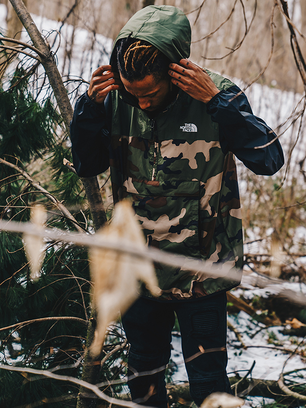 north face camo fanorak