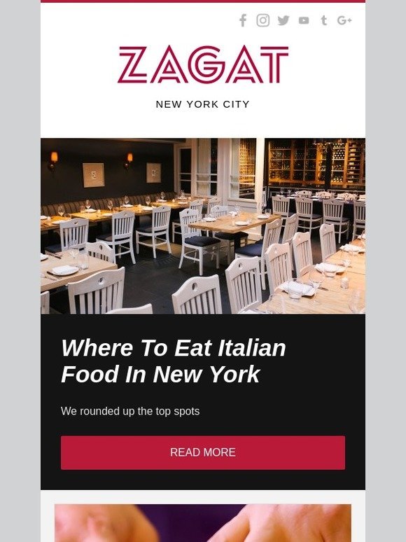 Zagat The 20 Best Italian Restaurants In NYC Milled