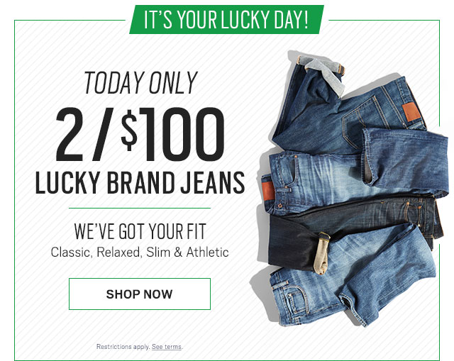 men's wearhouse lucky jeans sale