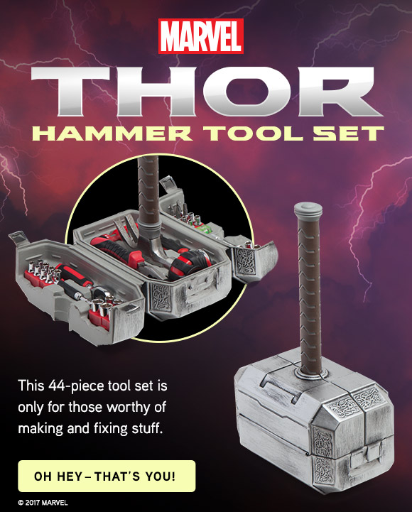 ThinkGeek: We like it! ANOTHER! Thor Hammer Tool Set back in stock