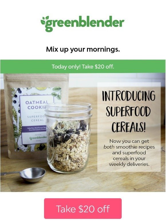Introducing our NEW Superfood Cereals, Plus Take $20 Off!