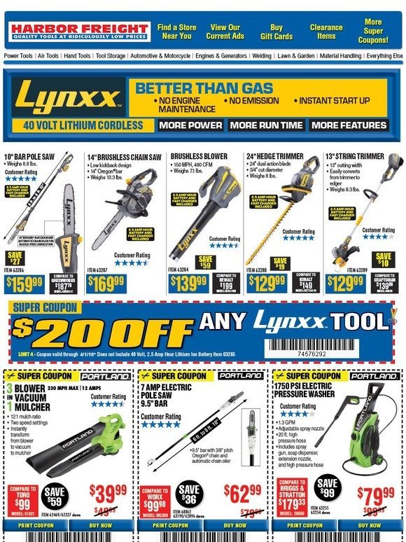Harbor Freight Tools 37 Power Coupons Available Now Milled