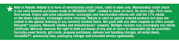 *Mail-in Rebate.