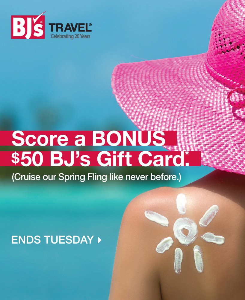bj's travel cruise gift card