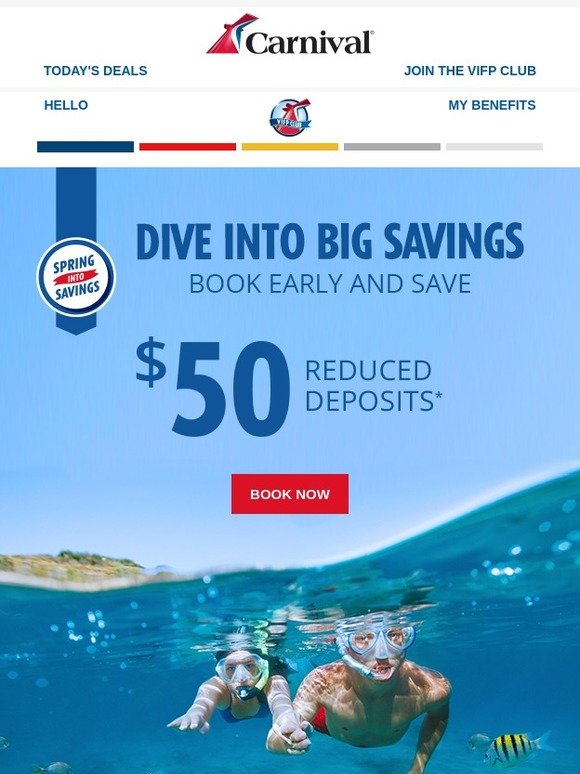 Carnival: Don't waste this! Open this email to see the perks of booking ...
