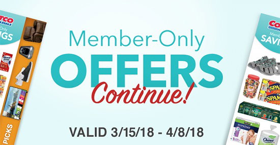 Member-Only Offers Continue Valid 3/15/18 - 4/8/18