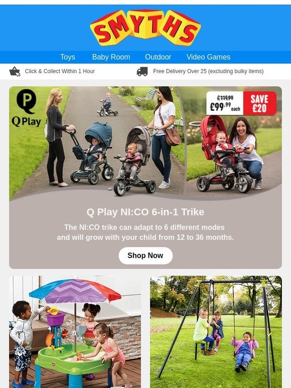 smyths 6 in 1 trike