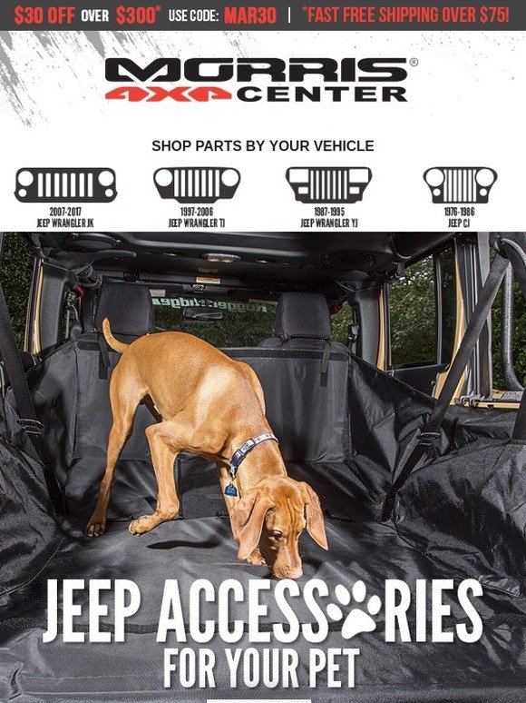 jeep wrangler pet accessories