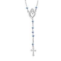 Collana Rosario in argento 925 rodiato