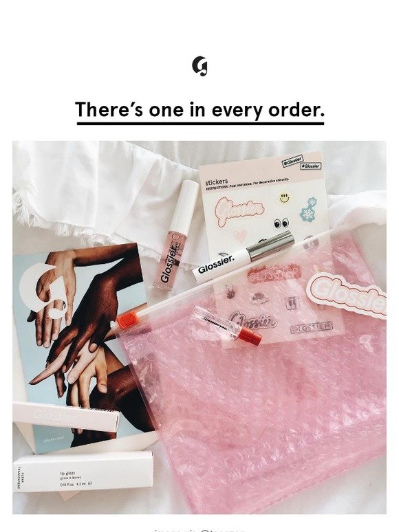 Glossier Precisioncrafted pink bubble wrap Milled